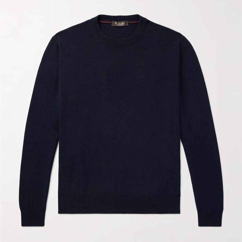 Loro Piana Dark Blue Crewneck Sweater